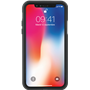 Coque rigide Colorblock noire avec porte-cartes pour iPhone X/XS