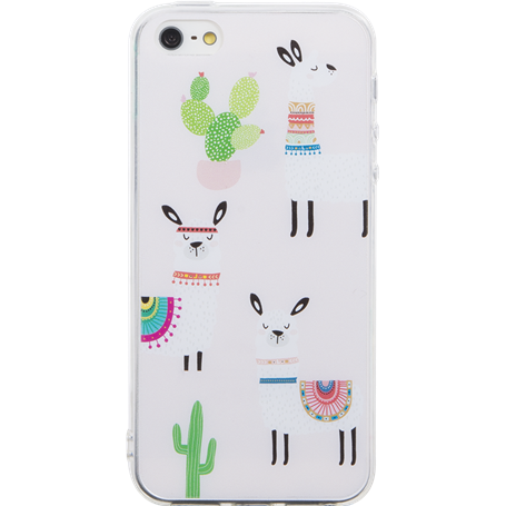 Coque souple transparente Lama pour iPhone 5/5S/SE