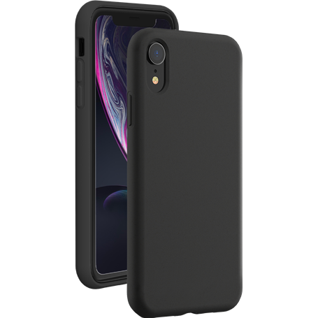 Coque Silicone SoftTouch Noire pour iPhone XR Bigben