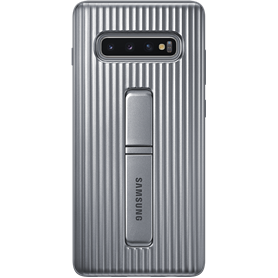 Coque Renforcée fonction Stand Argent pour Samsung G S10 Plus Samsung