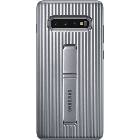 Coque Renforcée fonction Stand Argent pour Samsung G S10 Plus Samsung