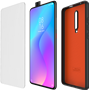 Pack Coque souple Noire intérieur Orange + Protège-écran en Verre trem