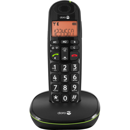 Pack de 2 DECT Sans fil PhoneEasy 100W duo Noir Doro