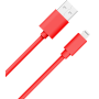 Câble USB A/Lightning 1m 2.4A Rouge WOW