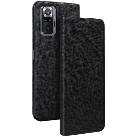 Etui Folio Xiaomi Redmi Note 10 Pro Noir - Porte-carte intégré Bigben