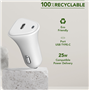 Chargeur voiture USB C PD 25W Power Delivery Souple Blanc Just Green