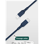 Câble Recyclable en coton USB C/Lightning 2m Bleu Just Green
