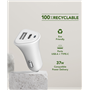 Double Chargeur voiture USB A+C PD 37W (12+25W) Power Delivery Souple