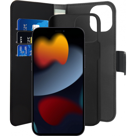 Folio Coque Magnétique 2 en 1 Noir pour iPhone 13 mini Puro