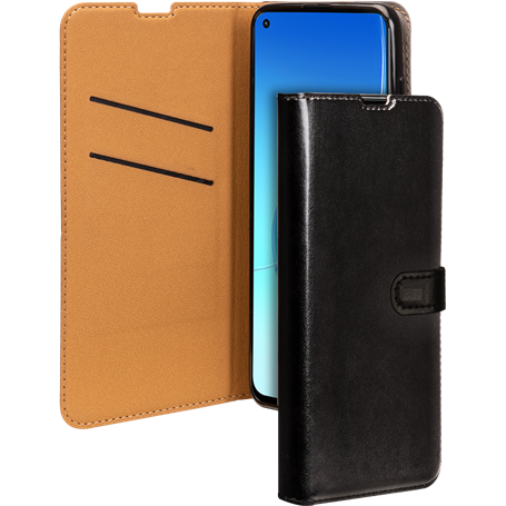 Etui Folio Wallet Oppo Reno 6 Noir - Fermeture avec languette aimantée