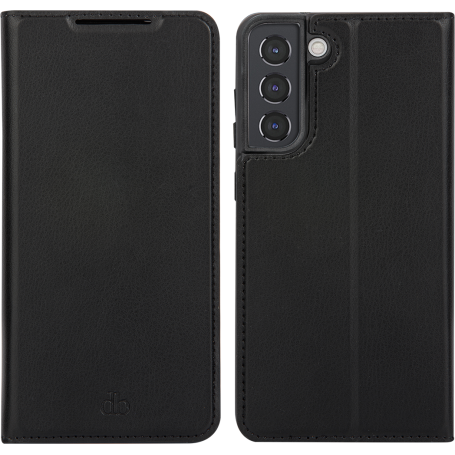 Etui Folio en Cuir Vegan Oslo Certifié GRS Noir pour Samsung G S22+ 5G