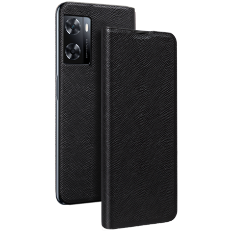 Etui Folio Oppo A77 Noir - Porte-carte intégré Bigben