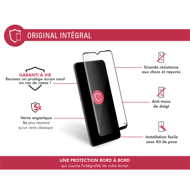 Image secondaire de Protège écran Xiaomi Redmi A1/ Redmi A2 2.5D Original - Garanti à vie