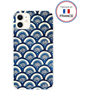 Coque Résine iPhone XR / 11 Ecailles bleues - Fabriquée en France Bigb