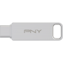 Clé OTG USB 3.2 128GB USB C & USB A Métal argent PNY