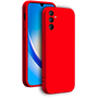 Coque Silicone + dragonne assortie Rouge pour Samsung G A34 5G Bigben