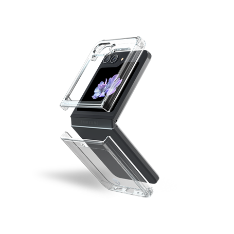 Double Coque Renforcée Samsung G Z Flip 5 DUO Transparente - Garantie 