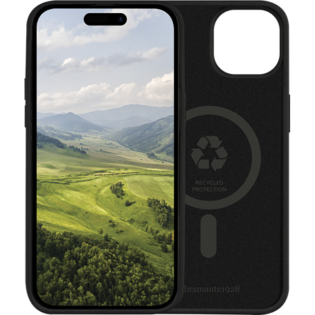 Coque Monaco Compatible MagSafe Plastique recyclé Night Black pour iPh