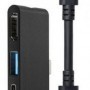 Powerlink Nano Hub USB-C 4-En-1 Avec Câble Extension