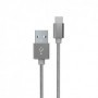 Câble Tresse USB-A USB-C 1M Gris
