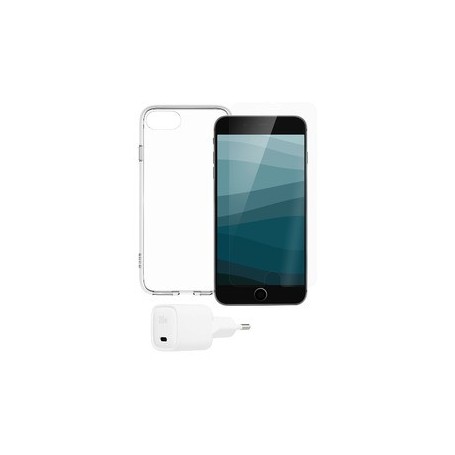 Pack Starter Coque Hybrid Verre Chargeur iPhone Se/8/7/6