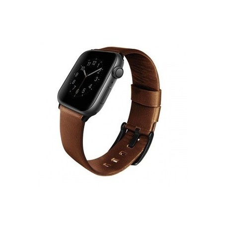 Mondain Apple Watch 4 Genuine Leather Strap 44mm- Sepia