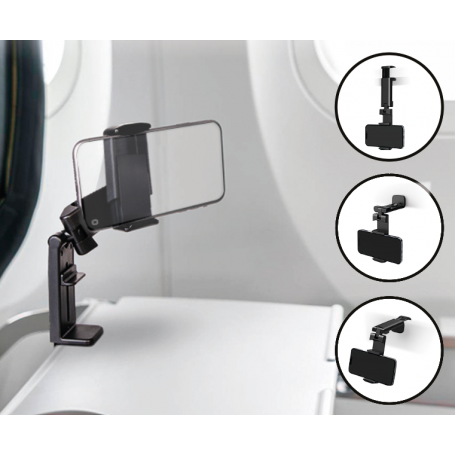 Support de voyage ajustable et rotatif 360° Noir Bigben