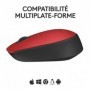 Logitech M171 Red-K souris Ambidextre RF sans fil Optique 1000 DPI