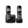 Panasonic téléphone DECT duo noir avec répondeur