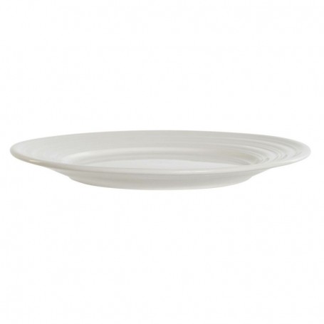 Assiette plate DKD Home Decor Blanc Porcelaine 19 x 19 x 2 cm