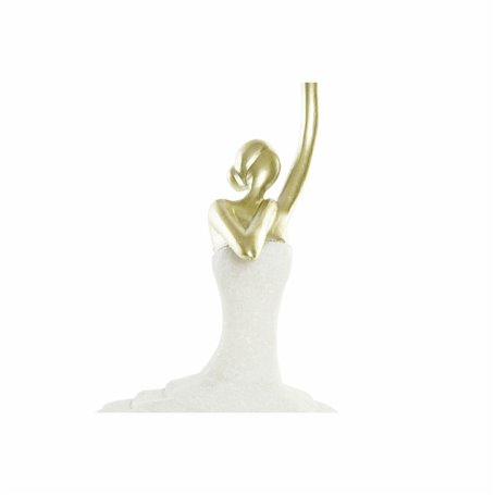 Figurine Décorative DKD Home Decor 13,5 x 12,5 x 40 cm Doré Blanc Rési