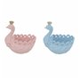 Vide-poches DKD Home Decor Bleu Bleu ciel Rose clair Résine 23 x 14,3