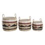 Set de basket DKD Home Decor Fibre naturelle (30 x 30 x 25 cm)