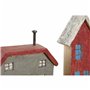 Figurine Décorative DKD Home Decor Multicouleur Fer Maisons (60 x 10 x