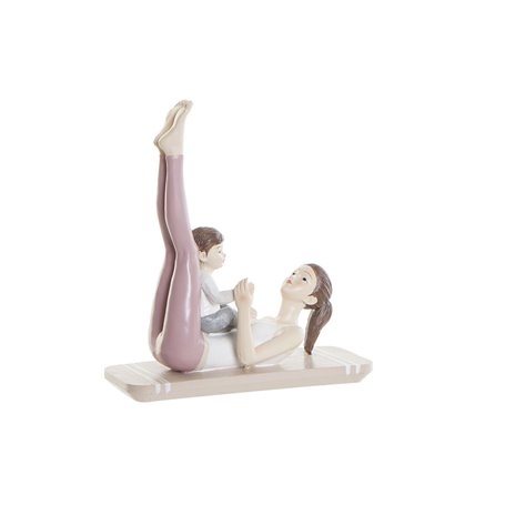 Figurine Décorative DKD Home Decor Rose Yoga Scandi 15,5 x 6,5 x 17 cm
