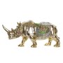 Figurine Décorative DKD Home Decor Doré Résine Multicouleur Rhinocéros