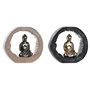 Figurine Décorative DKD Home Decor Noir Doré Buda Oriental 20,8 x 6 x 