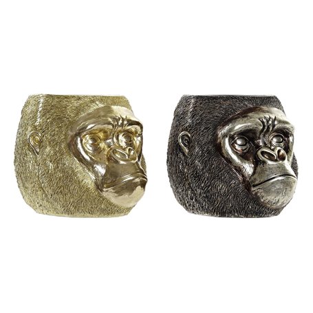 Figurine Décorative DKD Home Decor 20 x 24,5 x 18,5 cm Argenté Doré Co