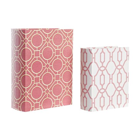 Caisse DKD Home Decor Livre Toile Bois 20 x 8 x 26 cm (2 Unités)