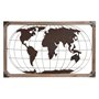 Figurine Décorative DKD Home Decor Naturel Métal Cuivre Pin Mappemonde