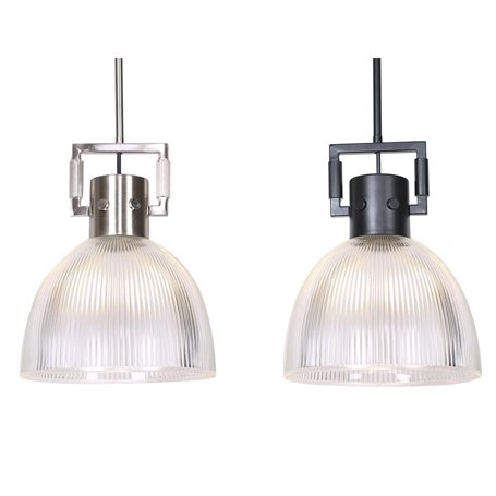 Suspension DKD Home Decor Noir Argenté Métal Verre 25,4 x 25,4 x 35,5
