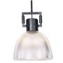 Suspension DKD Home Decor Noir Argenté Métal Verre 25,4 x 25,4 x 35,5