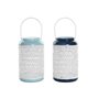 Bougeoir DKD Home Decor Bleu ciel Blue marine Métal 15 x 15 x 24,5 cm