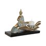 Figurine Décorative DKD Home Decor 25,7 x 8 x 16 cm Bleu Buda Turquois