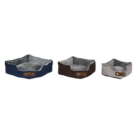 Lit pour animal domestique DKD Home Decor Marron Beige Blue marine 60