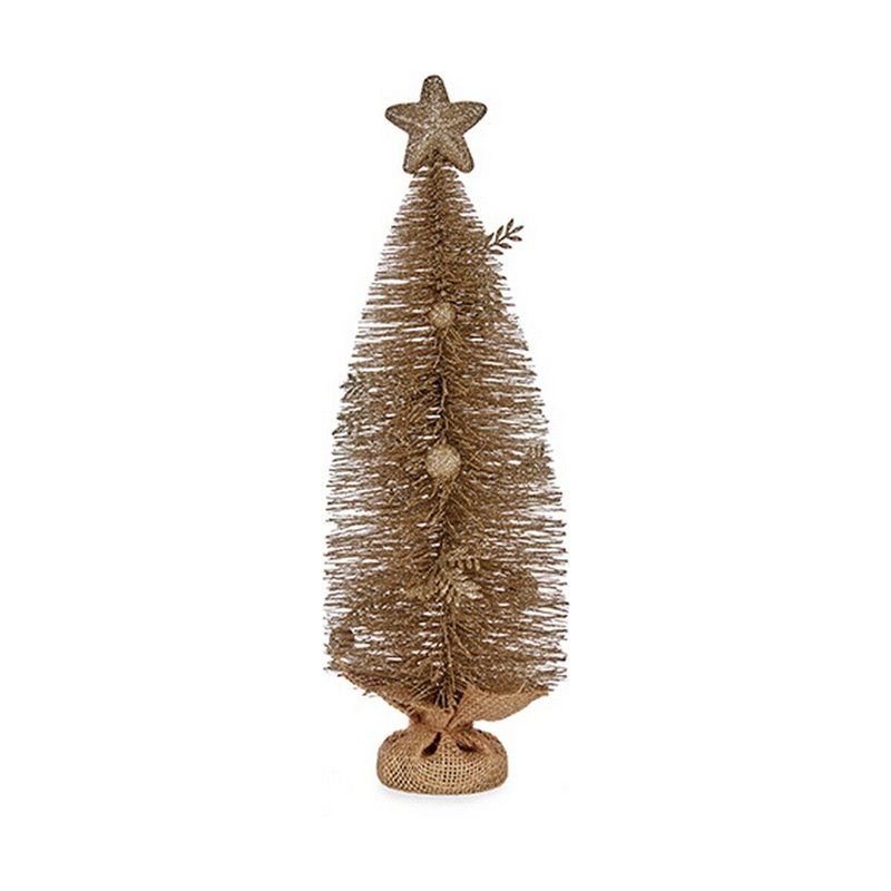 Arbre de Noël avec Étoile 23 x 14,5 x 46 cm champagne