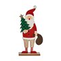 Figurine Décorative Père Noël 5 x 30 x 15 cm Rouge Bois Marron Blanc V