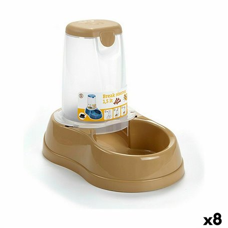 Mangeoire pour chiens Stefanplast Beige Plastique 1,5 L 18,5 x 22,5 x