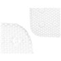 Tapis de Douche Antidérapant Blanc PVC 53 x 52,5 x 1 cm (6 Unités)
