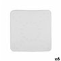 Tapis de Douche Antidérapant Gris PVC 53 x 52,5 x 1 cm (6 Unités)